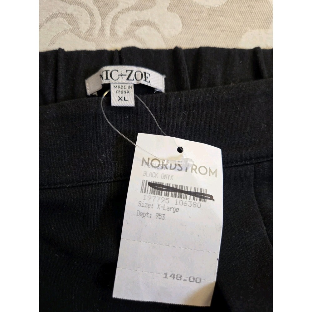 NIC+ZOE Women's Wide Leg High Rise Stretch Pants Black Onyx Size XL NEW! $148 - Picture 10 of 13